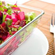 Рецепт Салата из разноцветного радиккьо с печеной свеклой и апельсиновым винегретом