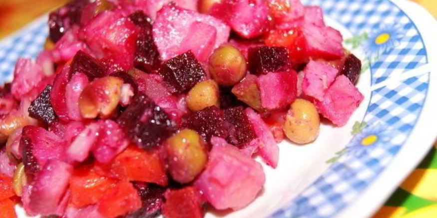 Рецепт винегрета без капусты