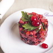 Рецепт Винегрета из запеченных овощей с копченой курицей