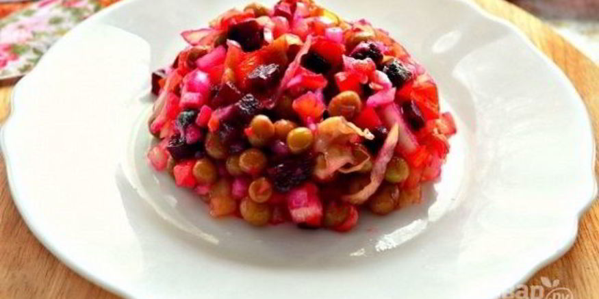 Рецепт винегрета классического с горошком и капустой