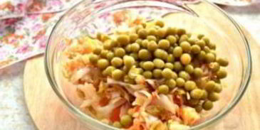 винегрет классический с горошком и капустой