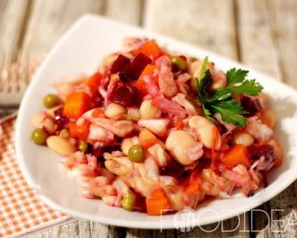 Винегрет с фасолью