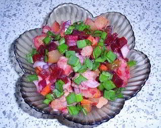 Винегрет с малосольной селедкой