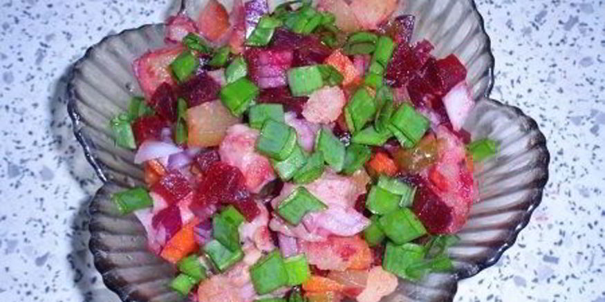 Рецепт винегрета с малосольной селедкой