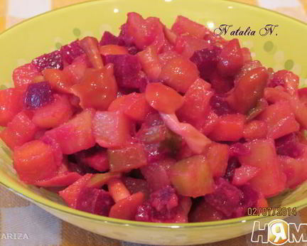 Винегрет с опятами