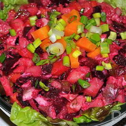 Винегрет с отварной рыбой