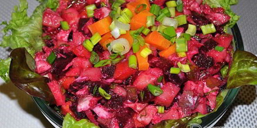 Рецепт винегрета с отварной рыбой