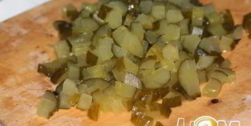 винегрет с солеными грибами