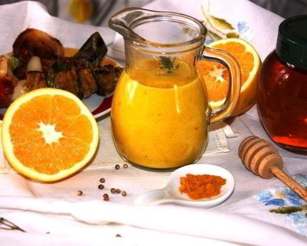 Апельсиново-медовый соус с кориандром