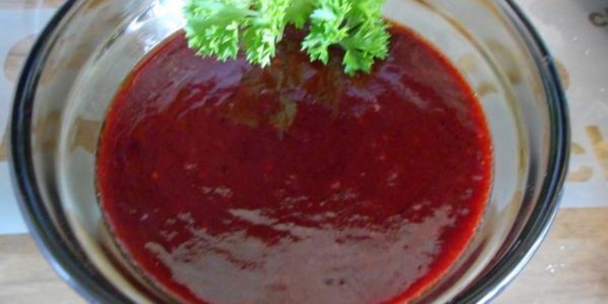 Рецепт малинового соуса к мясу