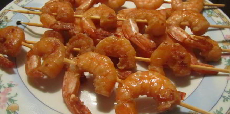 Рецепт имбирных креветок в соевом маринаде