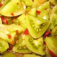 Рецепт Маринованных зеленых помидоров в кисло-сладком, остром маринаде Закусон