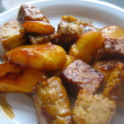 Тофу в маринаде с манго