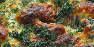 куриные полпетты под сальсой и бешамель