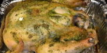 курица с соусом песто