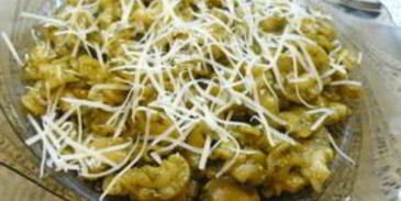 макароны с соусом песто