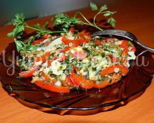 Овощи пассированные с соусом Песто