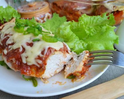 Курица с соусом сальса