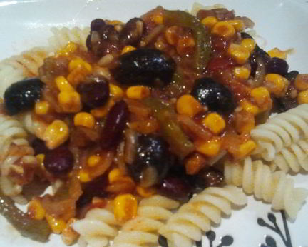 Паста Мексиканец с соусом сальса