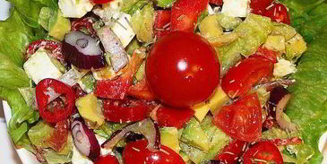 разноцветная сальса с брынзой