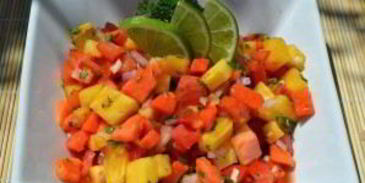 сальса из ананаса и папайи