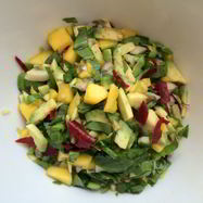 Рецепт Сальсы из манго, авокадо со щавелем с заправкой из маракуйи