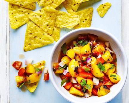 Сальса из персиков на гриле