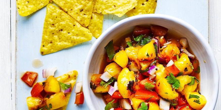 Рецепт сальсы из персиков на гриле