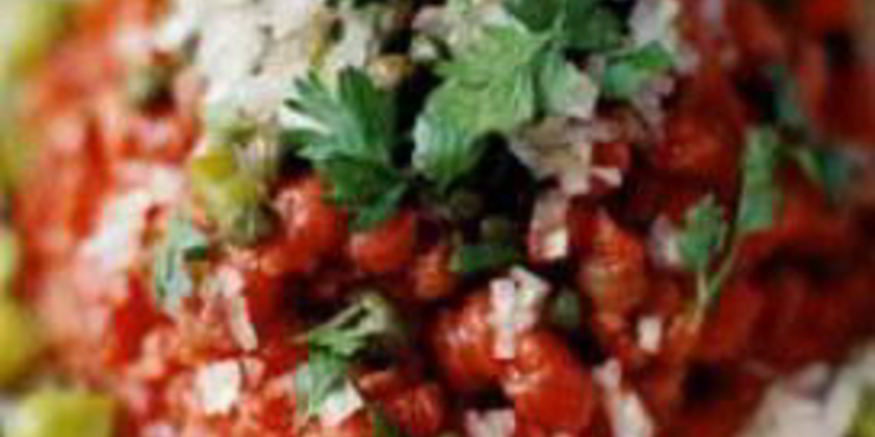 Рецепт тартара из говядины с соусом