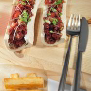 Рецепт Тартара из говядины с тройной картошкой