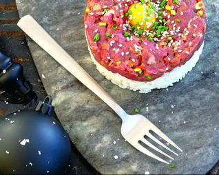 Тартар из говядины в стиле суши-бара