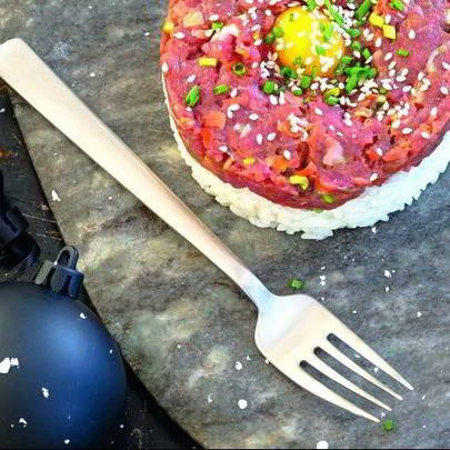 Тартар из говядины в стиле суши-бара