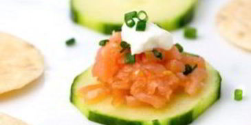 тартар из копченой семги