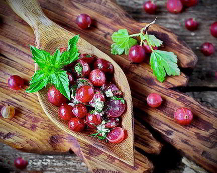 Тартар из красного крыжовника