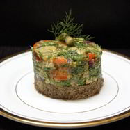 Рецепт Тартара из лосося с бородинским хлебом