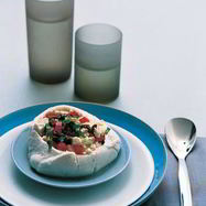 Рецепт Тартара из моцареллы с маслинами и желе из помидоров