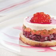 Рецепт Тартара из свеклы и форели с красной икрой