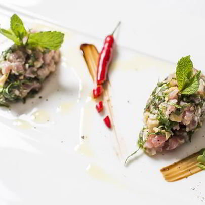 Тартар из тунца в тайском стиле