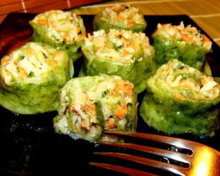 Теплый тартар ролл из семги