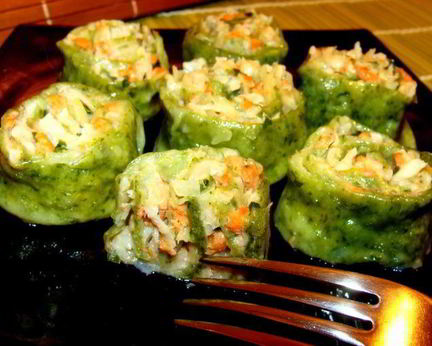 Теплый тартар ролл из семги