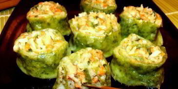 теплый тартар ролл из семги