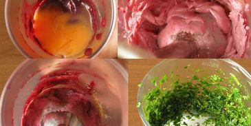 мясной салат с майонезом-ткемали