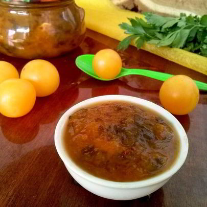 Соус Ткемали из желтой алычи