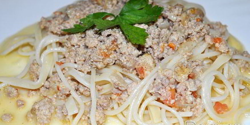 Рецепт сырного соуса с фаршем к пасте