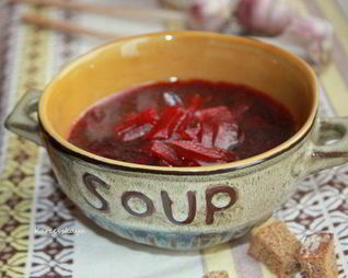 Борщ из запеченной свеклы