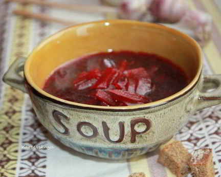 Борщ из запеченной свеклы