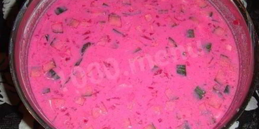 Рецепт борща холодного с рыбой и редькой