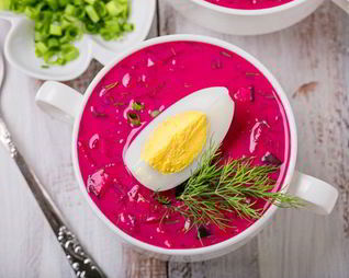 Борщ по-литовски на кефире