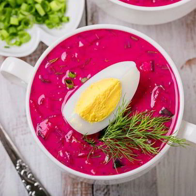 Борщ по-литовски на кефире