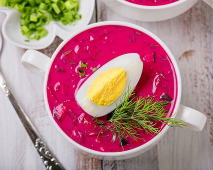 Борщ по-литовски на кефире